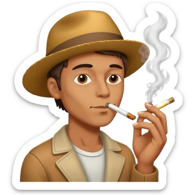 Dude smoking a joint  sticker