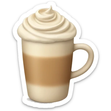 beige cream latte sticker