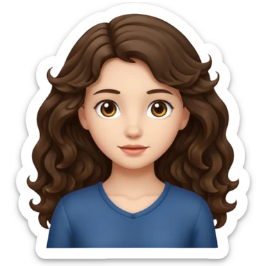 Brunette girl wavy nothing underneath full body  sticker