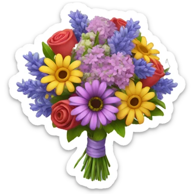 Colorful bouquet sticker