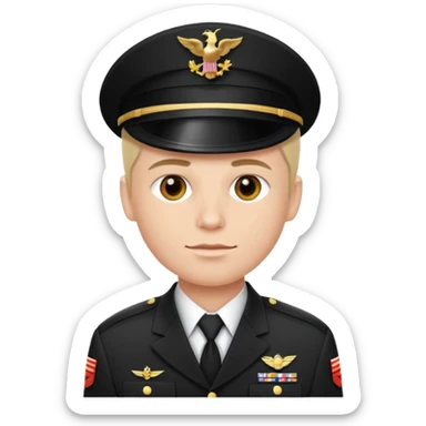 make a handsome white-skinned US soldier sticker