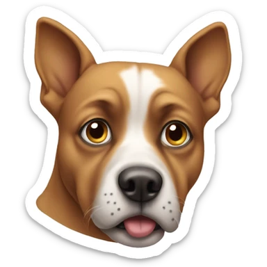 Grossed out dog sticker