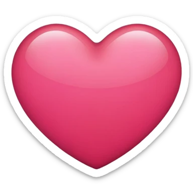 Reddish pink color heart sticker