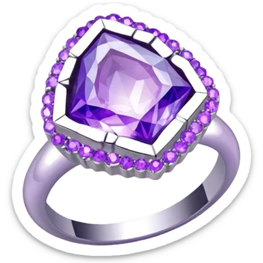 crystal geode ring sticker