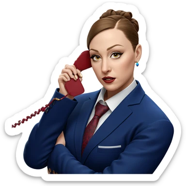 formal portrait of stylish woman sticker