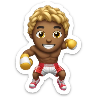 a boxer skipping rope sticker