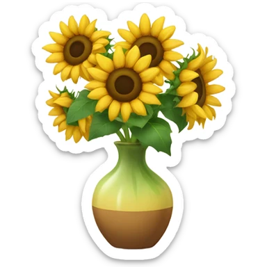 Sunflowers in a vase sticker