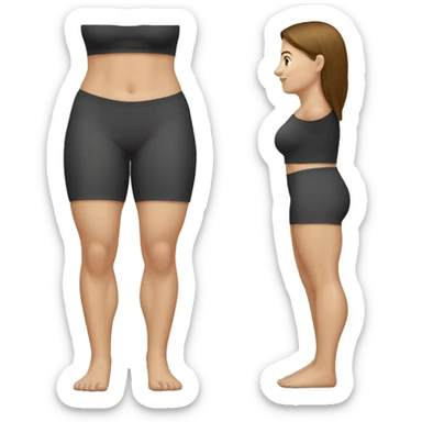 Woman leg calves muscles, fit Caucasian woman sticker