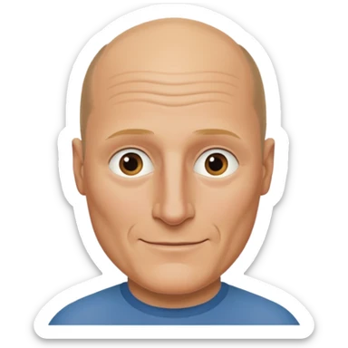woody harrelson bald sticker