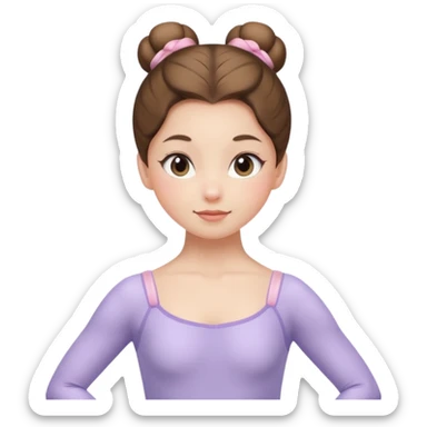 ballet bun girl sticker