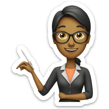 teacher at a blackboard sticker