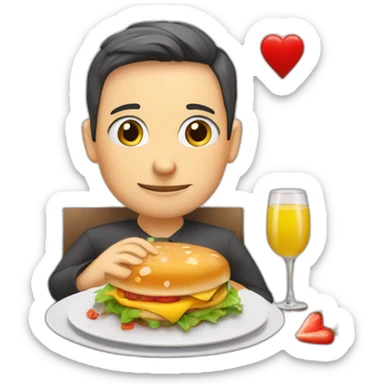 Ein Liebespaar am Frühstückstisch gemeinsam sticker