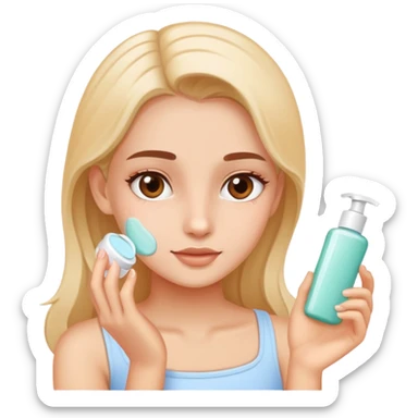 Skin care girl  sticker