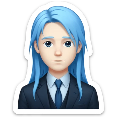 ethereal-pastel-transparent-translucent-gorgeous-spectral-dark-greyish-blue-whitish-gloomy-man-with-blue-long-hair-with-a-beautiful-black-suit sticker
