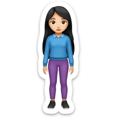 Full body nude young latina girl sticker