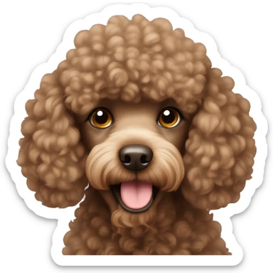 Stinky Brown Mini Poodle sticker