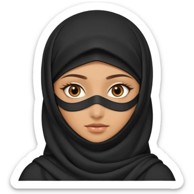 arab GIRL with niquab half body sticker