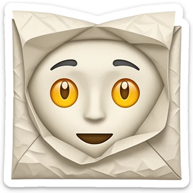 wrinkled paper sticker