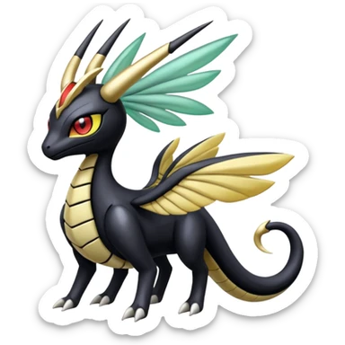 Meloetta-Nargacuga-Giratina-Pokémon-Fakémon-fusion-hybrid-creature sticker