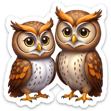 Chat x hiboux  sticker