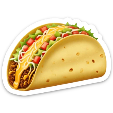 taco with extra cheese sticker