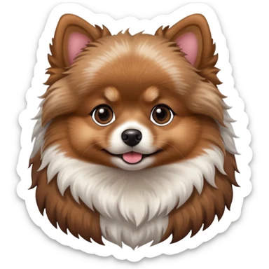 Pomeranian choco merle  sticker