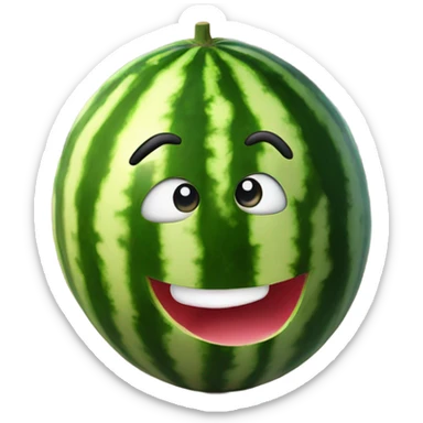 Watermelon with eyes sticker