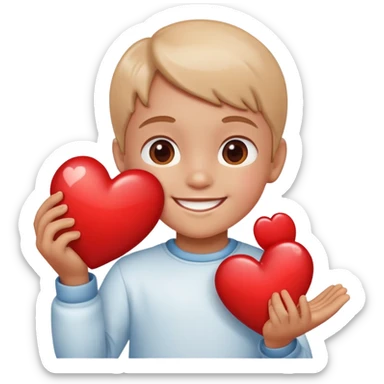 Mother’s Day heart with kid holding it sticker