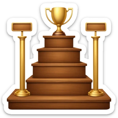winner's podium sticker