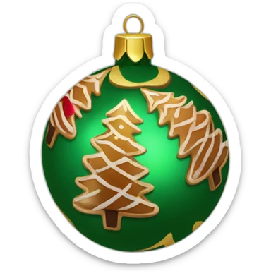Christmas tree bauble sticker