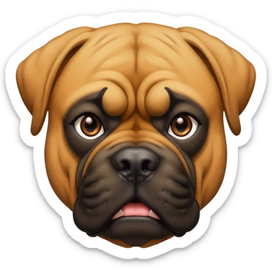 A bullmastiff as a legend sticker