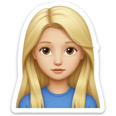 Long hair blonde girl sticker