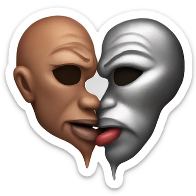 Kiss in kiss sticker