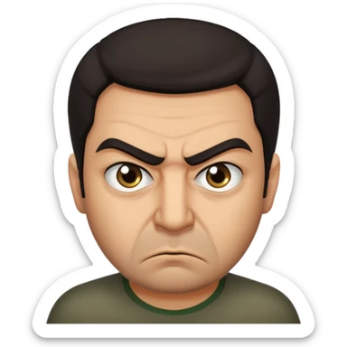 in profile, angry Iranian sticker