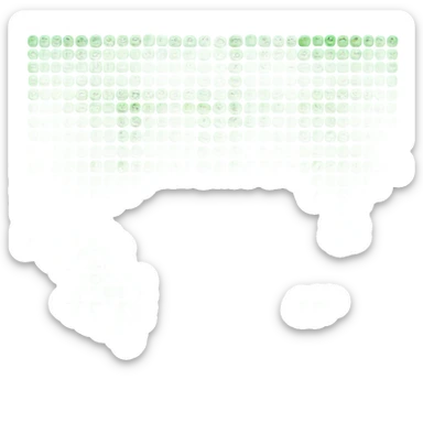 Make a green matrix of numbers sticker