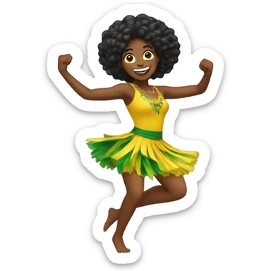 Brazilian woman dancing  sticker