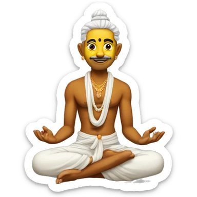 hindu yogi with jata sticker