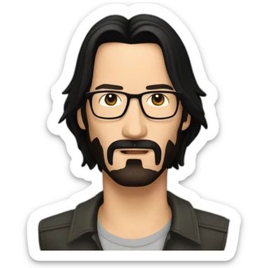 Keanu reaves hipster sticker