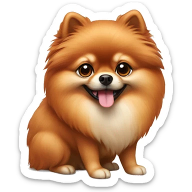 red Pomeranian Spitz sticker