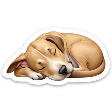 Meme-Worthy Cute Sleeping Fawn Great Dane Portrait Emoji, Head resting peacefully with a contented smile, showcasing a delightfully solid build and a luxuriously soft fawn Fur, eyes shut in a serene nap, Simplified yet hilariously adorable features, highly detailed, glowing with a soft, drowsy light, high shine, relaxed and utterly lovable, stylized with an air of playful laziness, bright and heartwarming, soft glowing outline, capturing the essence of a comically sleepy guardian, so meme-worthy it feels like it could instantly become the next viral sensation of adorable slumber! sticker