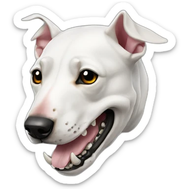 Bullterrier dog skull sticker