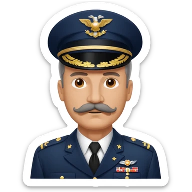An American general in full uniform sticker