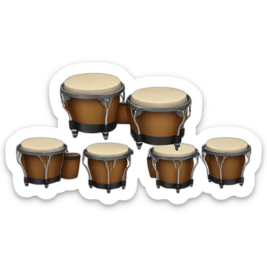 only a pair of bongos, no sticks sticker