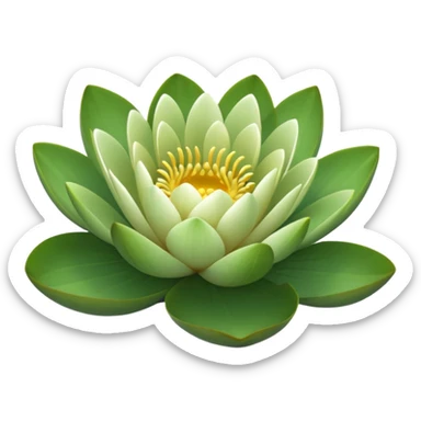 Small text size water lily bud sticker