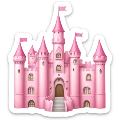 Elegant pink pastel CASTLE sticker