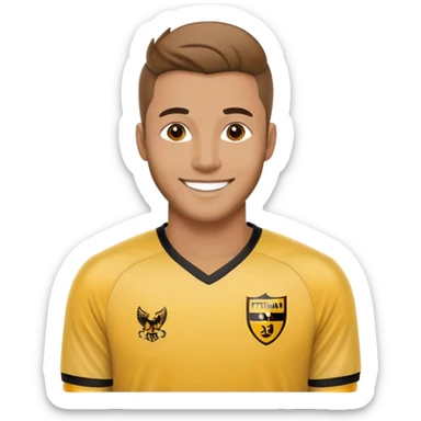 handsome man wearing ittihad football club jersey  sticker