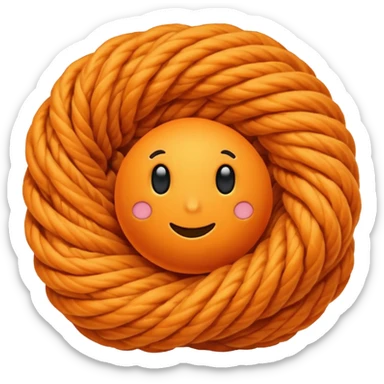 orange yarn  sticker