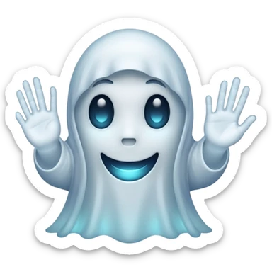 Manos de Emoji de fantasma  sticker