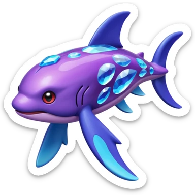 Pokemon legendary purple and cian crystal kyogre sticker
