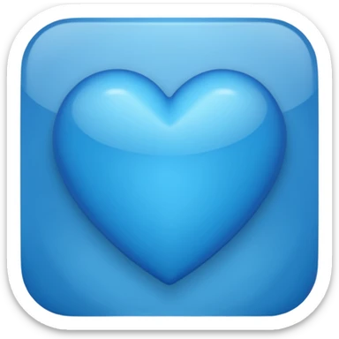 Coeur bleu Normal iPhone sticker